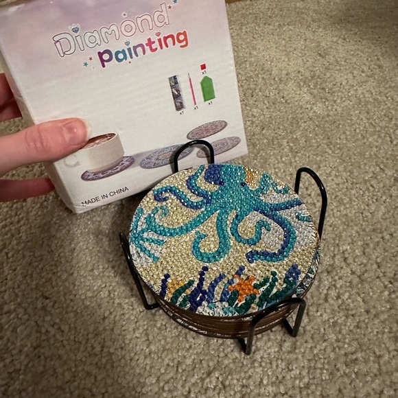 COMPLETED OCEAN DIAMOND Art coasters - Picture 8 of 9